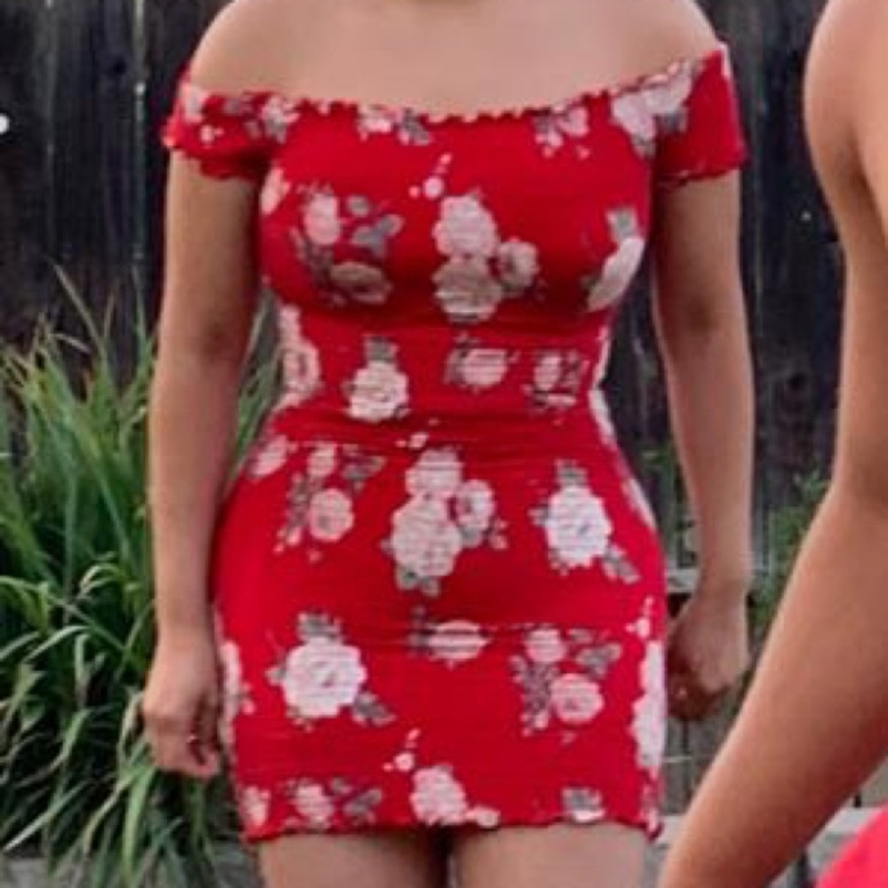 Red fashion nova dress